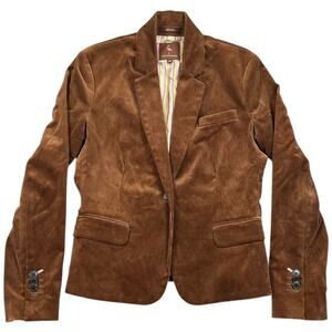 TailorByrd Brown Corduroy Blazer Jacket Slim Tailored Fit - 8